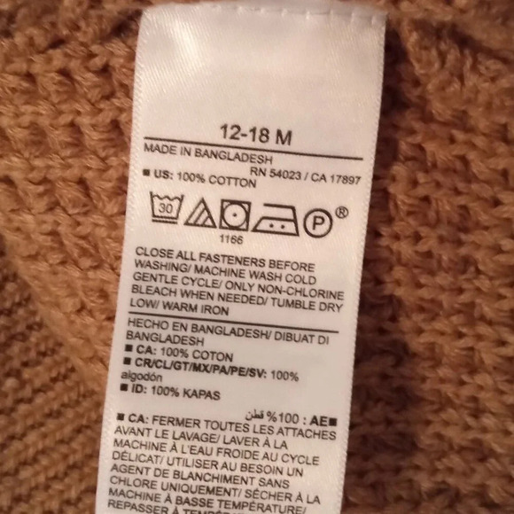 Old Navy Long Sleeve Button Front Sweater - 12-18M - NWT - Picture 3 of 5